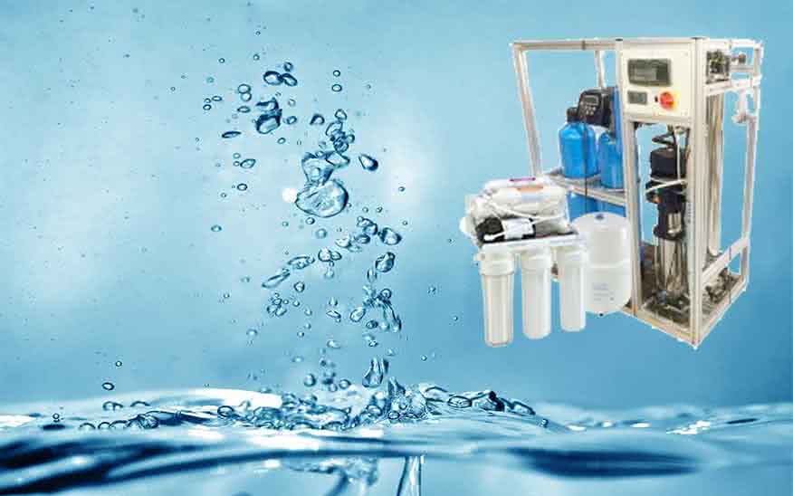 A reverse osmosis system that can be used for water treatment.