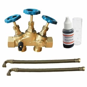 Connection set Duplex 1'' with bypass function including intersection (100 cm hoses)