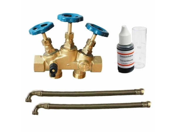 Connection set Duplex 1&#39;&#39; with bypass function including intersection (100 cm hoses)