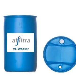 220 liters of demineralized DI water in a barrel